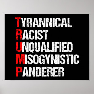 Anti Trump Grappige Acroniem Poster