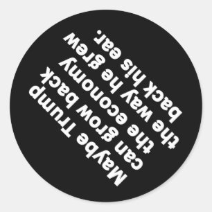 Anti-Trump Grappige Sarcastische Politieke Humor S Ronde Sticker
