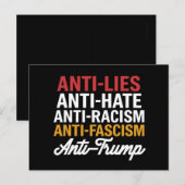Anti Trump haat leugens en fascisme verzet zich te Briefkaart (Voorkant / Achterkant)