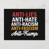 Anti Trump haat leugens en fascisme verzet zich te Briefkaart (Voorkant)