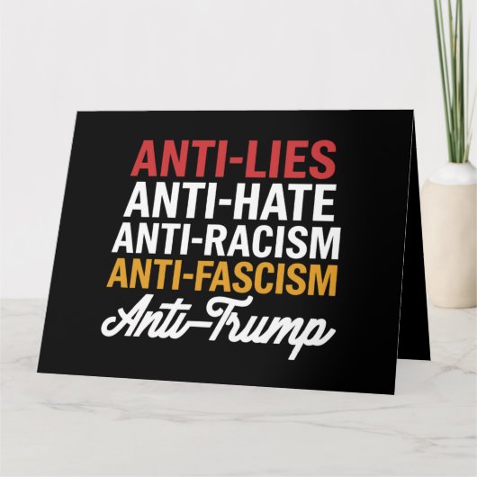 Anti Trump haat leugens en fascisme verzet zich te Kaart (Voorkant)