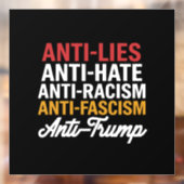 Anti Trump haat leugens en fascisme verzet zich te Raamsticker (Vel 2)