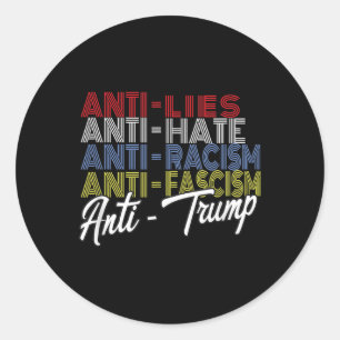 Anti-Trump haat leugens en fascisme verzet zich te Ronde Sticker