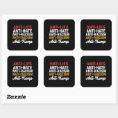 Anti Trump haat leugens en fascisme verzet zich te Vierkante Sticker (Vel)