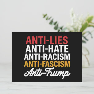 Anti-Trump Haat Leugens en Fascisme Weersta Anti-T Kaart