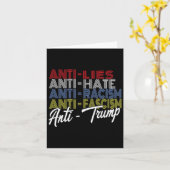Anti Trump Haat Leugens En Fascisme Weersta Verzet Kaart (Gele Bloem)