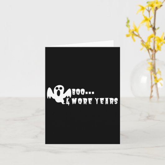 Anti Trump Halloween  Kaart (Gele Bloem)