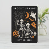 Anti Trump Halloween Skelet FDT Trump Halloween Kaart (Staand voorkant)