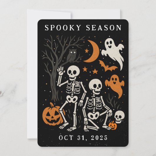 Anti Trump Halloween Skelet FDT Trump Halloween Kaart (Achterkant)