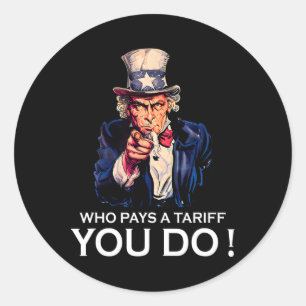 Anti-Trump heeft geprijsd wie een tarief betaalt d Ronde Sticker
