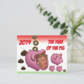 Anti Trump, - Het jaar van de varkens - 2019, Briefkaart (Staand voorkant)