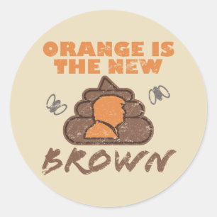 Anti-Trump Humor Poop Ronde Sticker