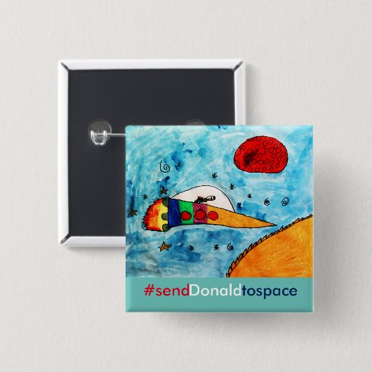 Anti-Trump-Humor Vierkante Button 5,1 Cm (Voorkant /achterkant)