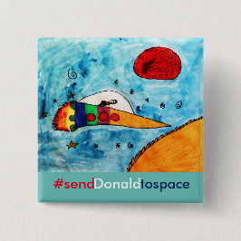 Anti-Trump-Humor Vierkante Button 5,1 Cm