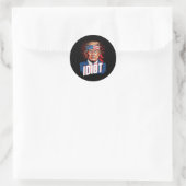 Anti Trump Idioot  Ronde Sticker (Tas)