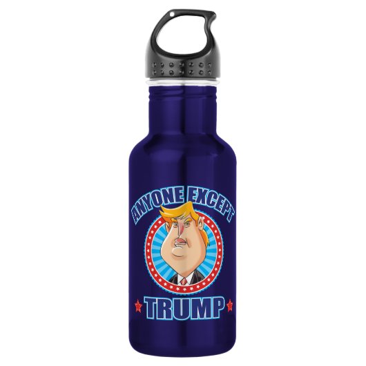 Anti-Trump iedereen behalve Donald Trump Waterfles (Voorkant)
