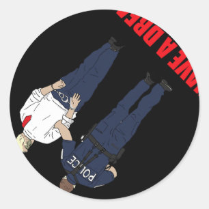 Anti Trump Ik heb een droom Politie arrestatie Tru Ronde Sticker