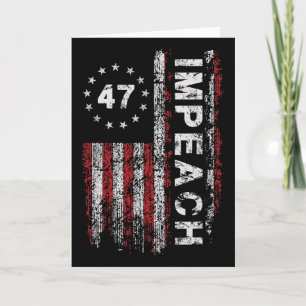 Anti Trump Impeach 47 Trump 47e president VS vlag Kaart