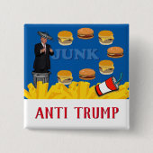Anti Trump / Junk Vierkante Button 5,1 Cm (Voorkant)