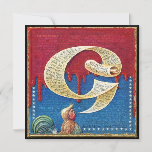 Anti-Trump kaart, Gobbledygook Feestdagenkaart (Voorkant)