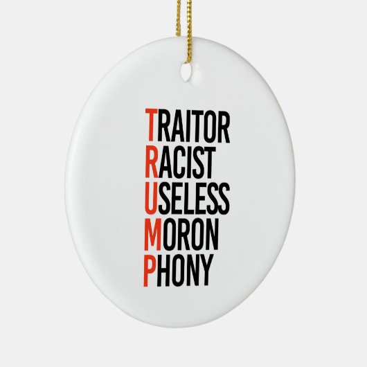 Anti-Trump Keramisch Ornament (Rechts)