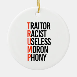 Anti-Trump Keramisch Ornament