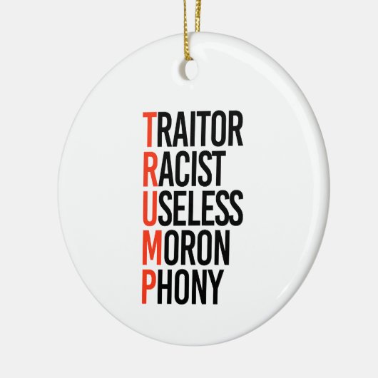 Anti-Trump Keramisch Ornament (Links)