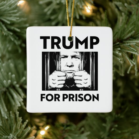 Anti-Trump Keramisch Ornament (Boom)