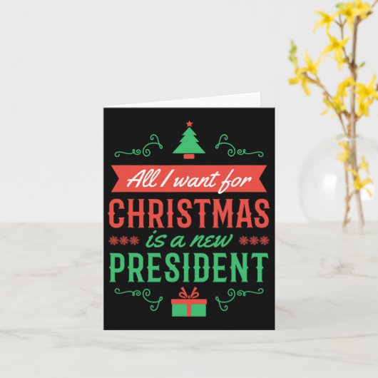 Anti Trump Kerst Panama Grappig Verzet Kaart (Gele Bloem)