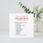 Anti Trump Kerstmis Feestdagenkaart (Staand voorkant)