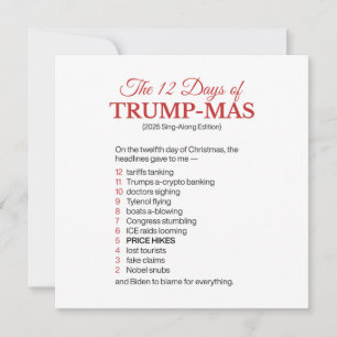 Anti Trump Kerstmis  Feestdagenkaart