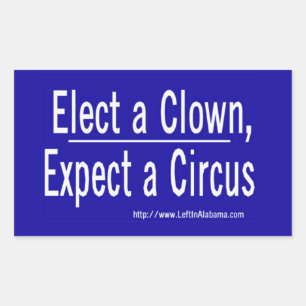 Anti-Trump - Kies een clown & krijg een circus Rechthoekige Sticker