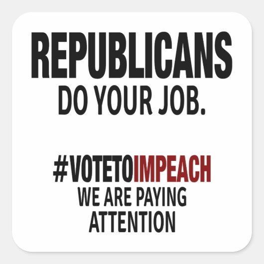 Anti Trump kleding te koop Vierkante Sticker (Voorkant)