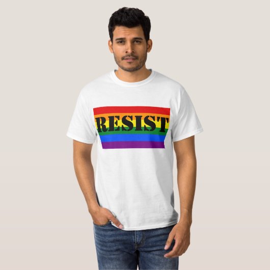 ANTI-Trump LGBTQ Resist T-shirt (Voorkant volledig)