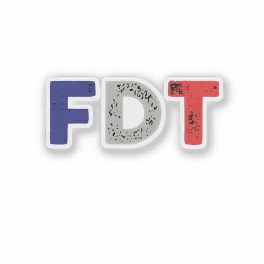 Anti Trump Maga FDT verzet zich tegen democratie r Sticker (Voorkant)