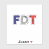 Anti Trump Maga FDT verzet zich tegen democratie r Sticker (Vel)