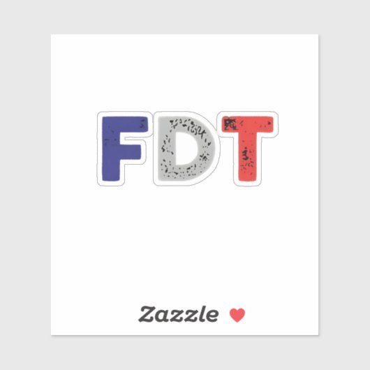 Anti Trump Maga FDT verzet zich tegen democratie r Sticker (Vel)