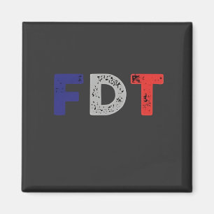 Anti Trump Maga FDT Weerstand Democratie Retro Magneet