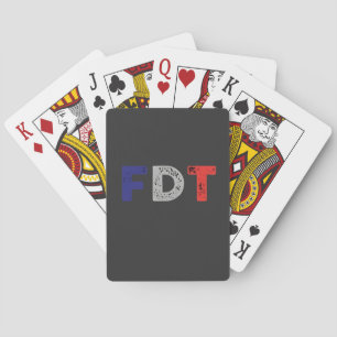 Anti Trump Maga FDT Weerstand Democratie Retro Pokerkaarten
