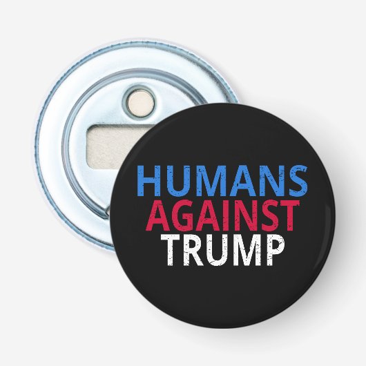 Anti-Trump - Mensen tegen Trump Button Flesopener (Voorkant)