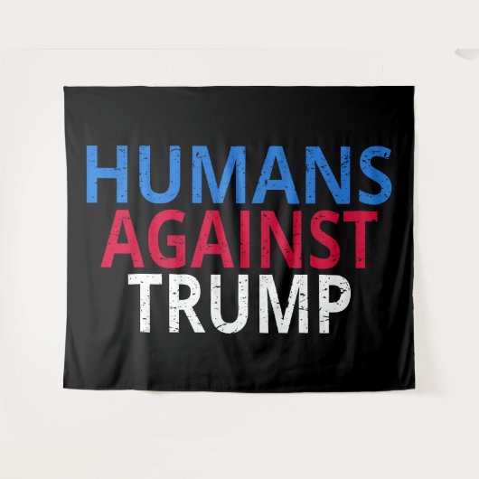 Anti-Trump - Mensen tegen Trump Wandkleed (Voorkant (horizontaal))