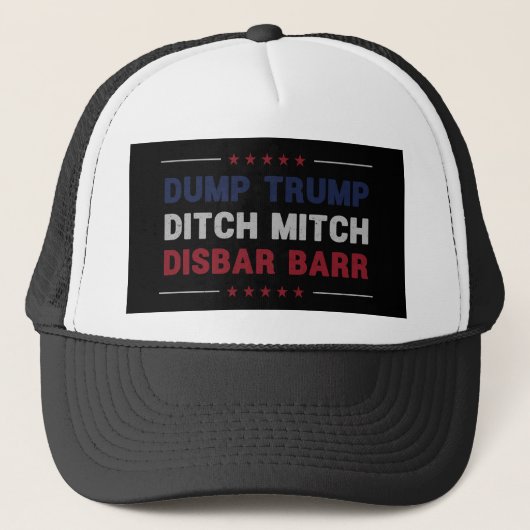 Anti Trump Mitch Mcconnell William Barr Dump Trump Trucker Pet (Voorkant)