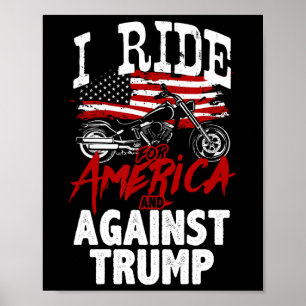 Anti Trump-motorrijder pro-democratie verzet tegen Poster