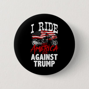 Anti Trump-motorrijder pro-democratie verzet tegen Ronde Button 5,7 Cm