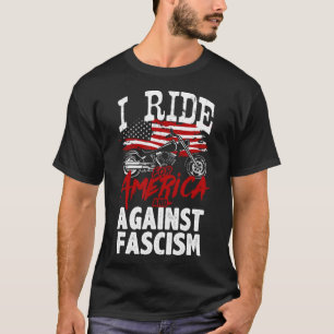 Anti Trump-motorrijder verzet zich tegen fascisme T-shirt