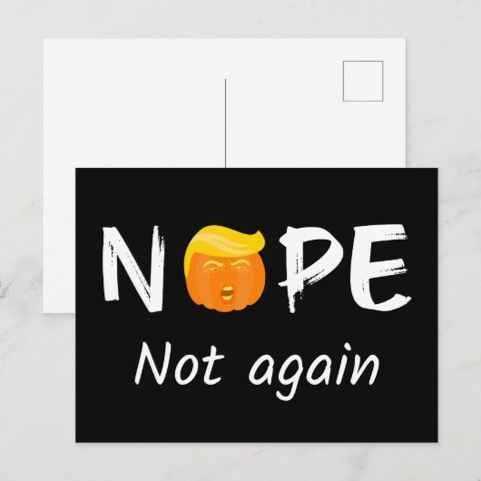 Anti-Trump - Nee, niet weer Halloween Edition II Briefkaart (Voorkant / Achterkant)