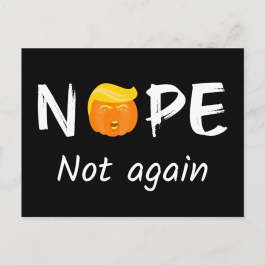 Anti-Trump - Nee, niet weer Halloween Edition II Briefkaart (Voorkant)