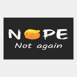 Anti-Trump - Nee, niet weer Halloween Edition II Rechthoekige Sticker