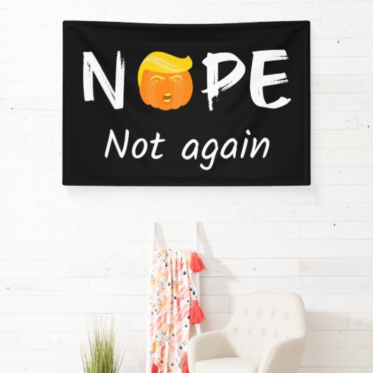 Anti-Trump - Nee, niet weer Halloween Edition II Spandoek (Insitu)