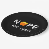 Anti-Trump - Nee, niet weer II Papieren Bordje (Gekanteld)